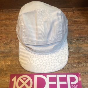 10 Deep 5 Panel White Camouflage Hat